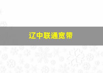 辽中联通宽带