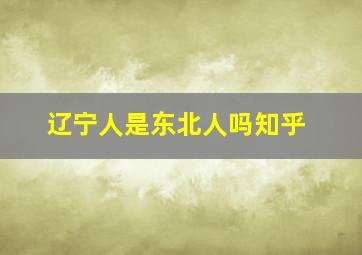 辽宁人是东北人吗知乎