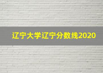 辽宁大学辽宁分数线2020