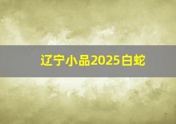 辽宁小品2025白蛇