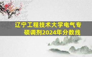 辽宁工程技术大学电气专硕调剂2024年分数线