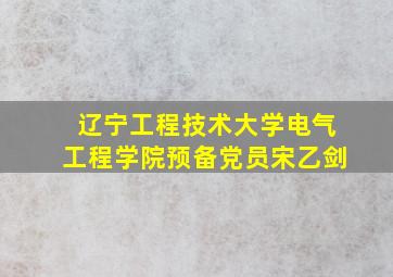 辽宁工程技术大学电气工程学院预备党员宋乙剑