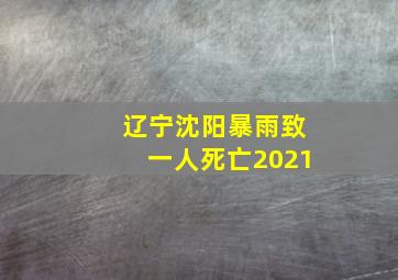 辽宁沈阳暴雨致一人死亡2021