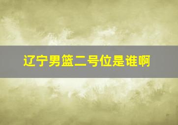 辽宁男篮二号位是谁啊