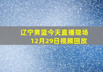 辽宁男篮今天直播现场12月29日视频回放