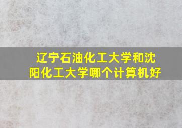 辽宁石油化工大学和沈阳化工大学哪个计算机好