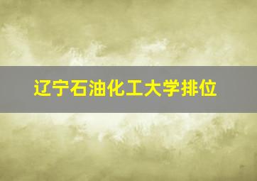 辽宁石油化工大学排位