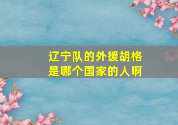 辽宁队的外援胡格是哪个国家的人啊