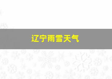 辽宁雨雪天气