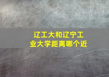 辽工大和辽宁工业大学距离哪个近