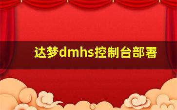 达梦dmhs控制台部署