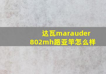 达瓦marauder802mh路亚竿怎么样