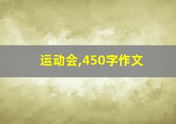 运动会,450字作文