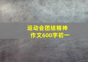 运动会团结精神作文600字初一