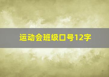 运动会班级口号12字