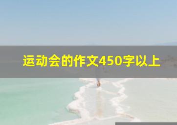 运动会的作文450字以上