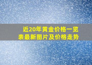 近20年黄金价格一览表最新图片及价格走势