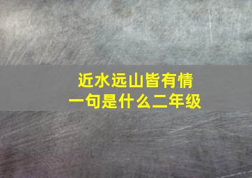 近水远山皆有情一句是什么二年级