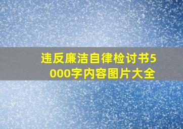 违反廉洁自律检讨书5000字内容图片大全