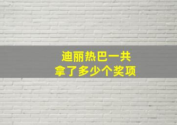 迪丽热巴一共拿了多少个奖项