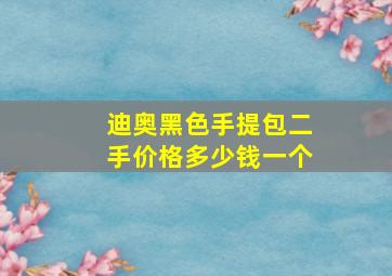 迪奥黑色手提包二手价格多少钱一个