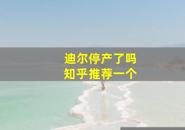 迪尔停产了吗知乎推荐一个