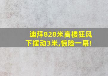 迪拜828米高楼狂风下摆动3米,惊险一幕!