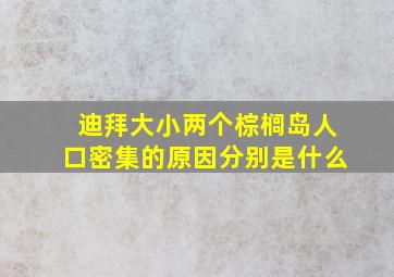 迪拜大小两个棕榈岛人口密集的原因分别是什么