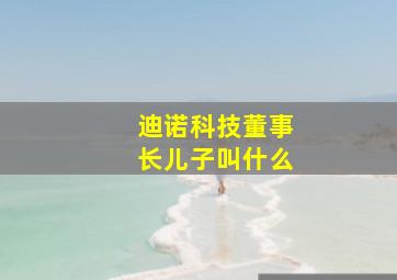 迪诺科技董事长儿子叫什么