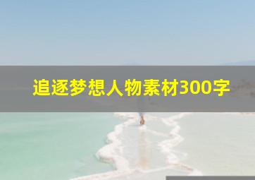 追逐梦想人物素材300字