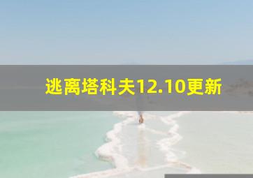 逃离塔科夫12.10更新