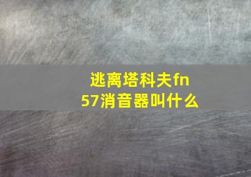 逃离塔科夫fn57消音器叫什么