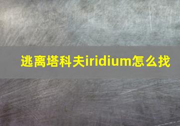 逃离塔科夫iridium怎么找