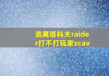 逃离塔科夫raider打不打玩家scav