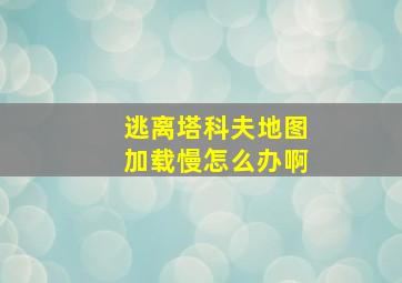 逃离塔科夫地图加载慢怎么办啊