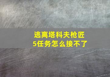 逃离塔科夫枪匠5任务怎么接不了