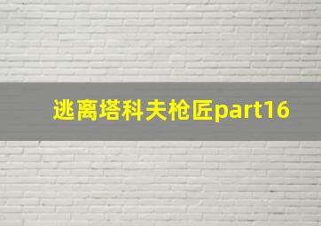 逃离塔科夫枪匠part16