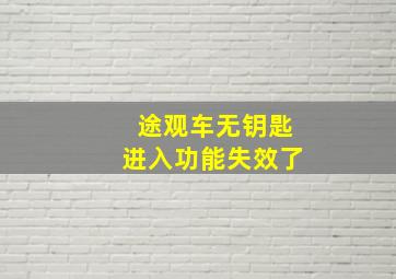 途观车无钥匙进入功能失效了