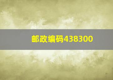 邮政编码438300