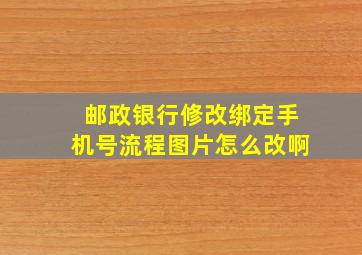 邮政银行修改绑定手机号流程图片怎么改啊