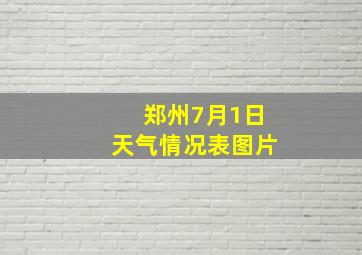 郑州7月1日天气情况表图片