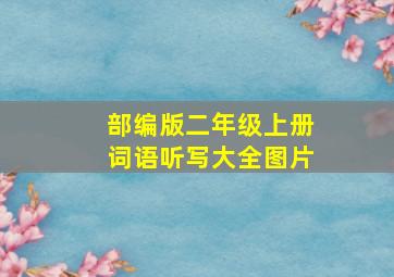 部编版二年级上册词语听写大全图片