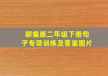 部编版二年级下册句子专项训练及答案图片