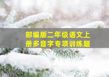 部编版二年级语文上册多音字专项训练题