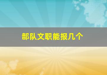 部队文职能报几个