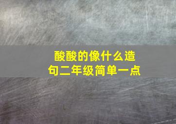 酸酸的像什么造句二年级简单一点