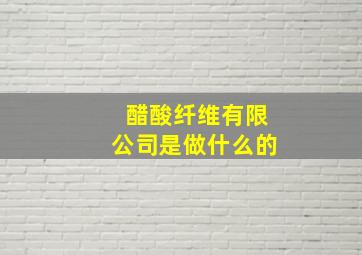 醋酸纤维有限公司是做什么的