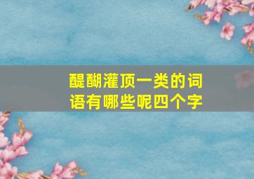 醍醐灌顶一类的词语有哪些呢四个字