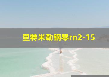 里特米勒钢琴rn2-15