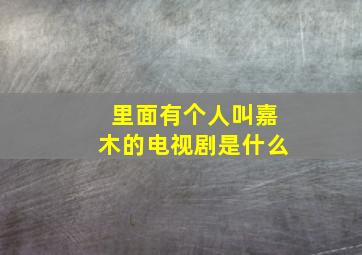 里面有个人叫嘉木的电视剧是什么